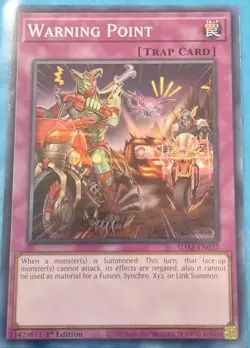 Yu-Gi-Oh Warning Point Trap Card 1st Edition 11429811 - Image 3
