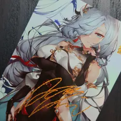 FANTASY SHRINE Genshin Impact SHENHE Gaming Waifu Holo Gold Card ZR128 - Image 4