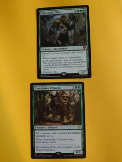 Silverback ELder DMU & Treeshaker Chimera green rMagic the Gathering 2 Card. - Image 1