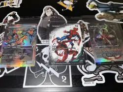 MTG Spiderman Iron Spider Foil, Web Warriors Foil And Terminate Non Foil - Image 1