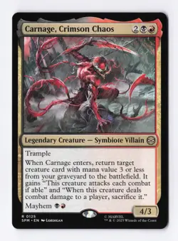 Carnage, Crimson Chaos 0125 (R) MTG Marvel's Spider-Man (SPM) - Image 1