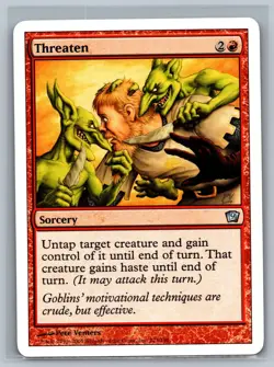 Magic The Gathering 9th Edition Threaten #223/350 MTG TCG CCG Ninth - Image 1