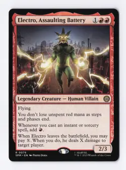 Electro, Assaulting Battery 0076 (R) MTG Marvel's Spider-Man (SPM) - Image 1