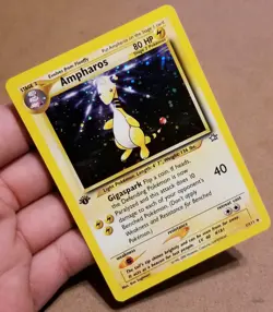 POKEMON TCG 1ST EDITION AMPHAROS 1/111 ☆ HOLO RARE NEO GENESIS VINTAGE NM - Image 2