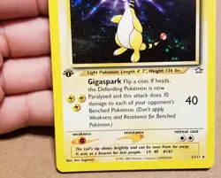 POKEMON TCG 1ST EDITION AMPHAROS 1/111 ☆ HOLO RARE NEO GENESIS VINTAGE NM - Image 5