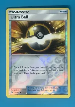 Pokemon Ultra Ball 135/149 Sun & Moon Reverse Holo - Image 1