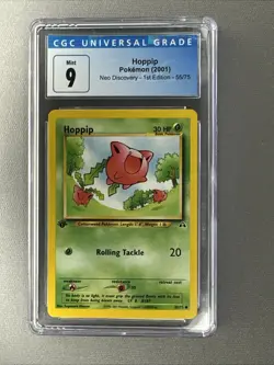 2001 Pokemon Neo Discovery 1st Edition Hoppip 55/75 #55 Graded CGC 9 Mint - Image 1