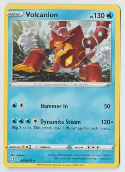 2021 Pokemon Sword and Shield Shining Fates Volcanion 025/072 NH R - Image 1