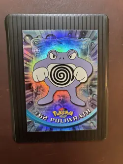 1999 Topps Pokemon TV #62 Poliwrath Rainbow Foil Blue Logo LP - Image 1