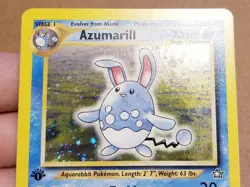 POKEMON TCG 1ST EDITION AZUMARILL 2/111 ☆ HOLO RARE NEO GENESIS VINTAGE NM - Image 3