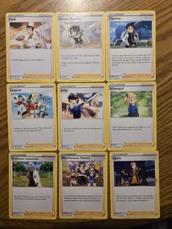 Pokemon Trainer Supporter Cards Set Of 9 - Image 1