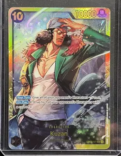 One Piece Card Game CCG TCG Kuzan OP02-121 SEC SECRET RARE Fresh English - Image 1