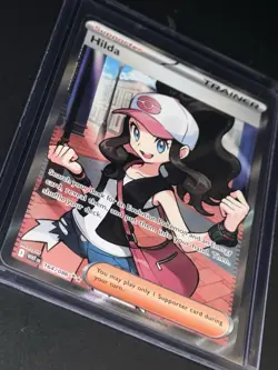 Hilda 164/086 Full Art Ultra Rare White Flare Holo Pokemon TCG Card NM Condition - Image 1