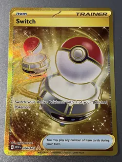 Pokemon TCG Switch 206/165 Scarlet & Violet 151 Ultra Rare Gold Card - NM - Image 1