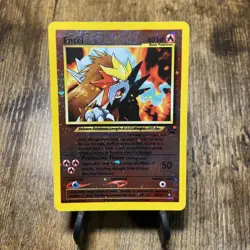Entei #34 Black Star Promo Reverse Holo Rare Vintage Pokemon Card MP - Image 1