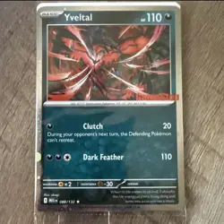 *Pokemon Mega Evolution Yveltal 088/132 Stamped card GAMESTOP PROMO IN HAND NOW* - Image 1