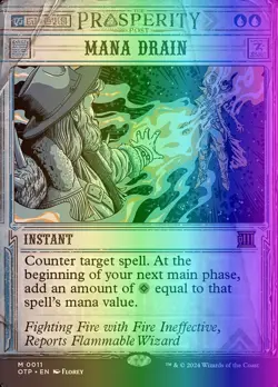 MTG Magic the Gathering Mana Drain (11/87) Breaking News NM FOIL - Image 1