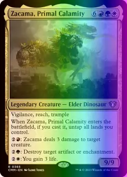 MTG Zacama, Primal Calamity (365/1173) Commander Masters LP FOIL - Image 1
