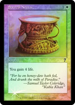 7th Edition MTG FOIL Sacred Nectar Magic - Image 1
