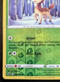 Deerling 011/198 Reverse Holo Common Sword & Shield: Chilling Reign Pokemon TCG - Image 4