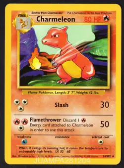 CHARMELEON 24/102 BASE SET CROMO POKEMON EDICION 1999 TCG INGLES - Image 1