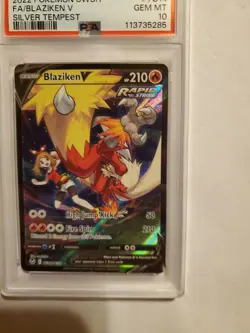 BLAZIKEN V FULL ART 2022 POKEMON SWSH SILVER TEMPEST TG14 PSA 10 GEM MINT - Image 2