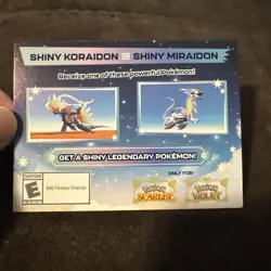 Pokemon Scarlet And Violet Serial Codes Shiny Koraidon or Miraidon UNSCRATCHED! - Image 1