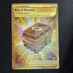 NM Box of Disaster (Secret) 214/196 Swsh11: Lost Origin Holo Pokemon TCG Gold - Image 1