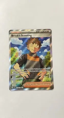 Brock's Scouting 179/159 Full Art Trainer Supporter JTG PACKED FRESH Pokemon TCG - Image 1