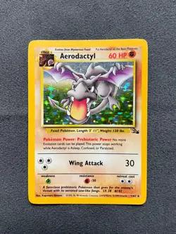 Aerodactyl 1/62 Fossil Holo Pokemon TCG (LP/MP) - Image 1