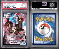 2022 POKEMON SWORD & SHIELD BRILLIANT STARS #TG23 FULL ART/UMBREON VMAX PSA 10 - Image 1