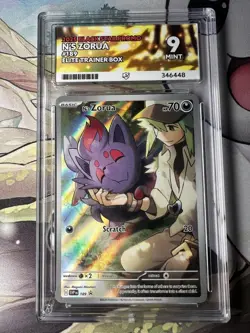 ACE 9 Pokemon N's Zorua Black Star Promo 189 Journey Together ETB Matching Label - Image 1