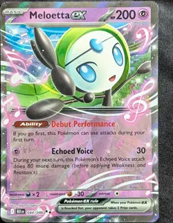 Meloetta ex 44/86 Double Rare Black Bolt - Pokemon TCG - Mint - Image 1