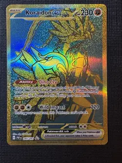 Pokemon TCG Koraidon EX 245/091 Hyper Rare Paldean Fates Near Mint Condition - Image 1