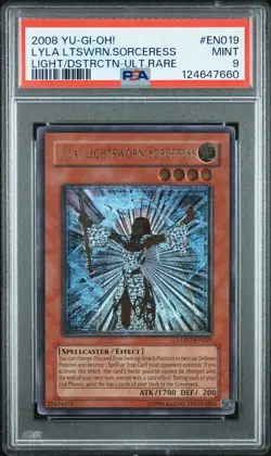 2008 Yu-Gi-Oh! Lyla Lightsworn Sorceress LODT Unlimited UTR PSA 9 - Image 1
