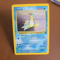 Pokemon TCG Lapras Fossil Holo Card 10/62 - Image 1