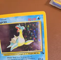 Pokemon TCG Lapras Fossil Holo Card 10/62 - Image 4
