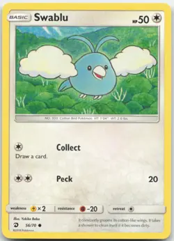 Swablu (56) 56/70 Dragon Majesty Pokemon Card NM - Image 1