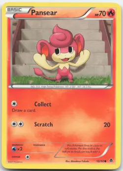 Pansear 18/98 Emerging Powers Pokemon Card NM - Image 1