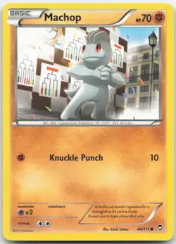 Machop 44/111 XY - Furious Fists Pokemon Card NM - Image 1