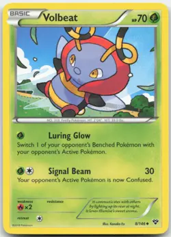 Volbeat 8/146 XY Base Set Pokemon Card NM - Image 1