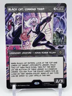 MTG Black Cat, Cunning Thief (Borderless) Marvel's Spider-Man Regular 222 - Image 1