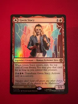 Magic: the Gathering MTG Spider-Man Gwen Stacy Ghost-Spider Mythic Rare FOIL - Image 1