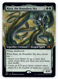 Kura, the Boundless Sky NM Borderless Kamigawa: Neon Dynasty 478 MTG Regular - Image 1