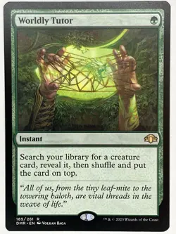 Worldly Tutor NM Dominaria Remastered 185/261 Magic MTG Regular - Image 1