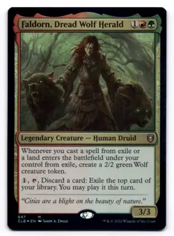 Faldorn, Dread Wolf Herald NM Commander: Battle for Baldur's Gate 647 MTG Foil - Image 1