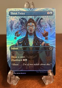 MTG Think Twice Foil Borderless Foundations FDN NM-Mint Magic The Gathering 315 - Image 1