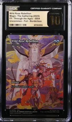 Wild Rose Rebellion Borderless Foil MTG Final Fantasy CGC Pristine 10 - Image 1