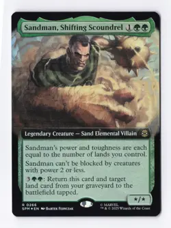 Sandman Shifting Scoundrel (Extended Art Foil) 266 MTG Marvel's Spider-Man (SPM) - Image 1