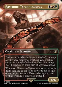 Ravenous Tyrannosaurus - 18 - Jurassic World Collection- Near Mint - MTG - Image 1